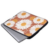 Brown Daisis: Muster nahtloser Blume Laptopschutzhülle (Vorne Knopf)