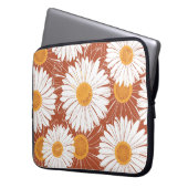 Brown Daisis: Muster nahtloser Blume Laptopschutzhülle (Vorderseite Links)