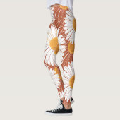 Brown Daisis: Muster nahtloser Blume Leggings (Links)