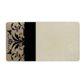 Brown Damask Address Shipping Labels - (Vorne)