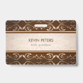 Brown Damask Ausweis (Rückseite)