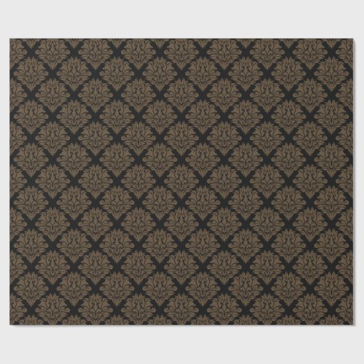 Brown Damask-Geschenkpapier Geschenkpapier (Flach)