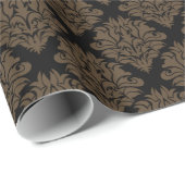 Brown Damask-Geschenkpapier Geschenkpapier (Rolleneckpunkt)