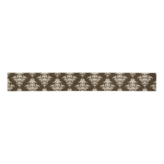 Brown Damask Ripsband (Vorderseite)