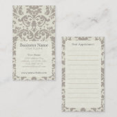 Brown-Damast-Verabredungs-Visitenkarte Terminkarte (Vorne/Hinten)