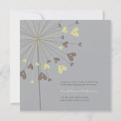 Brown Dandelion Blume Liebe Einladung Hochzeit (Rückseite)
