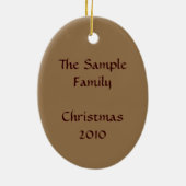 Brown Deer Couple Personalisiertes Weihnachtsgesch Keramik Ornament (Hinten)