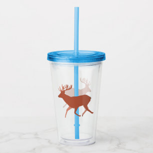 Brown Deer Walking Acryltrinkbecher