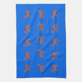 Brown Deer Walking Festivals Muster Blau Geschirrtuch (Vertikal)