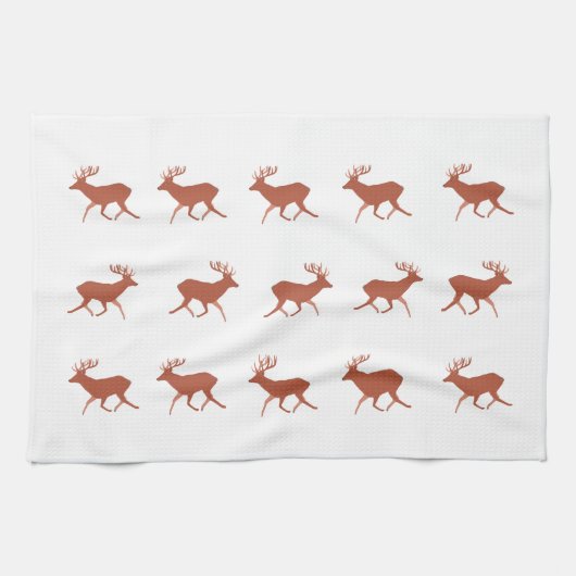 Brown Deer Walking Festivals Muster Geschirrtuch (Horizontal)