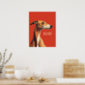 Brown Delicate Greyhound Poster (Küche)