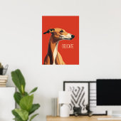 Brown Delicate Greyhound Poster (Heimbüro)