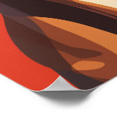 Brown Delicate Greyhound Poster (Ecke)