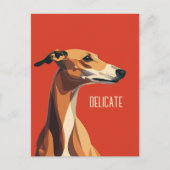 Brown Delicate Greyhound Postkarte (Vorderseite)