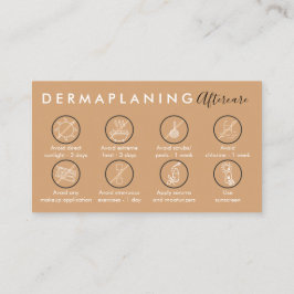 Brown Dermaplaning Aftercare Post Instructions Visitenkarte