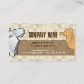 Brown-Diamant-Muster Origami verfolgt Visitenkarte (Rückseite)