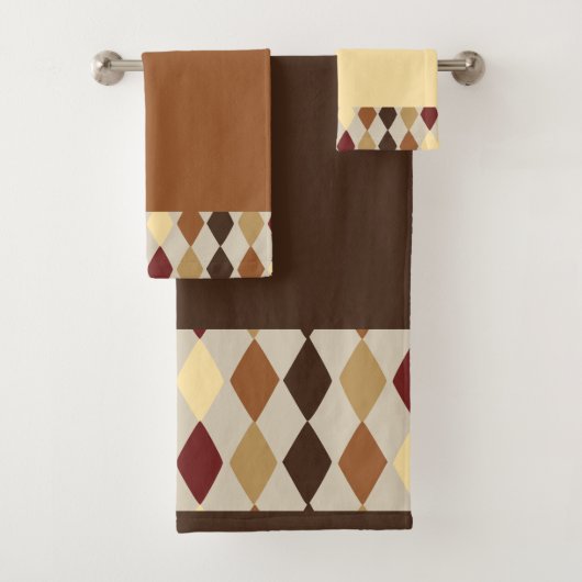 Brown Diamond Badhandtuch Set (Insitu)