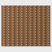 Brown Diamond Karos Wrapping Paper Geschenkpapier (Flach)