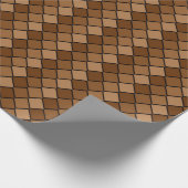 Brown Diamond Karos Wrapping Paper Geschenkpapier (Ecke)