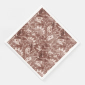 Brown Dinosaur Fossil Pattern Serviette (Ecke)