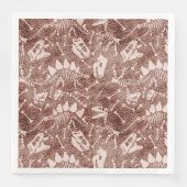 Brown Dinosaur Fossil Pattern Serviette (Vorderseite)
