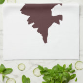 Brown Dinosaur Handtuch (Gefaltet)