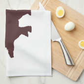 Brown Dinosaur Handtuch (Viertel Falte)