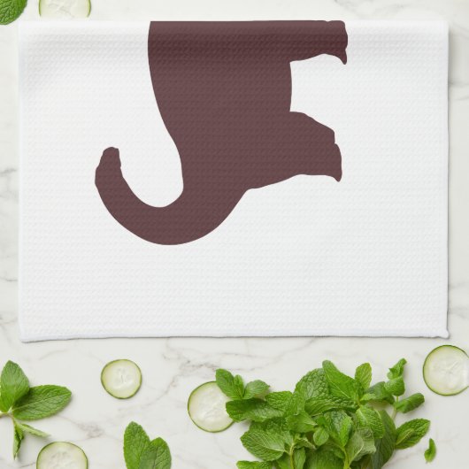 Brown Dinosaur Küchentuch (Gefaltet)