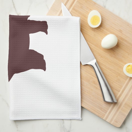 Brown Dinosaur Küchentuch (Viertel Falte)