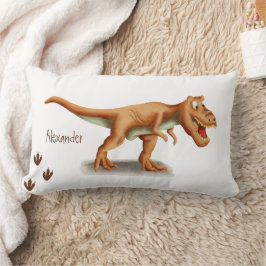 Brown Dinosaur T-Rex Tyrannosaurus Illustration Lendenkissen