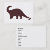 Brown Dinosaur Visitenkarte (Vorne/Hinten)