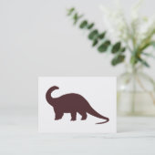 Brown Dinosaur Visitenkarte (Stehend Vorderseite)