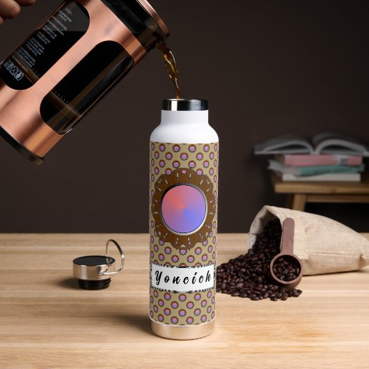 Brown Disk Ribbon von Kenneth Yoncich Trinkflasche (Kaffee)