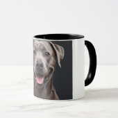 Brown Dog Aesthetic Coffee Mug – Cozy Pet Lover  Tasse (VorderseiteRechts)