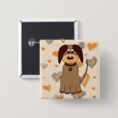 Brown Dog Button (Vorne & Hinten)