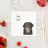 Brown Dog Custom Cocktail Napkin for Weddings Serviette (Beispiel)