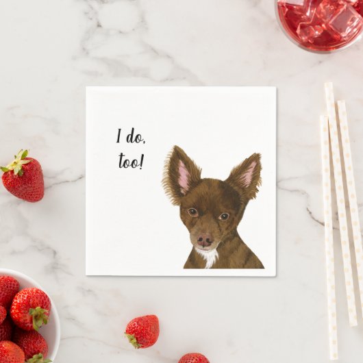 Brown Dog Custom Cocktail Napkin Serviette (Beispiel)