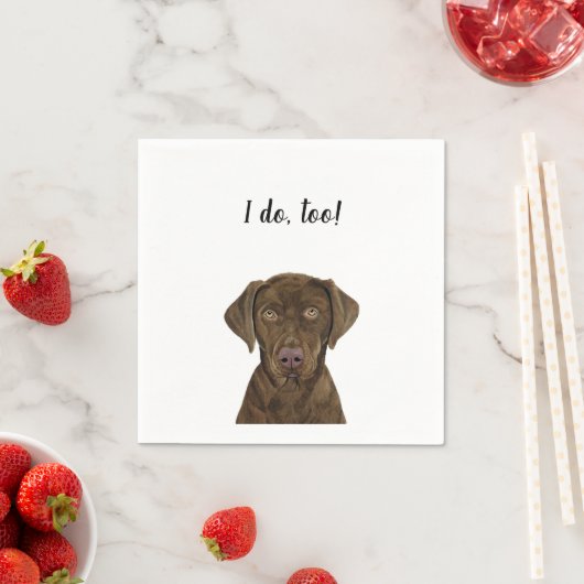 Brown Dog Custom Cocktail Napkin Serviette (Beispiel)