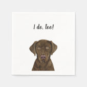 Brown Dog Custom Cocktail Napkin Serviette (Vorderseite)