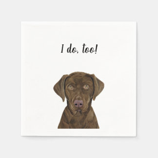 Brown Dog Custom Cocktail Napkin Serviette
