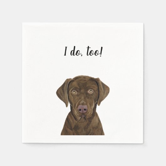 Brown Dog Custom Cocktail Napkin Serviette (Vorderseite)