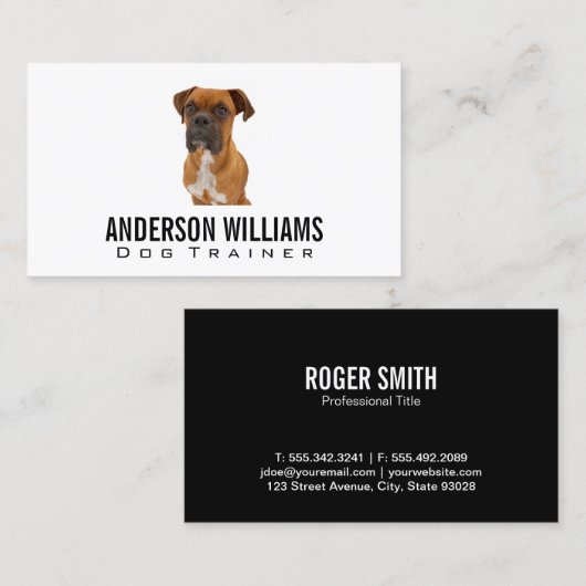 Brown Dog | Dog Training Business Card Visitenkarte (Vorne/Hinten)