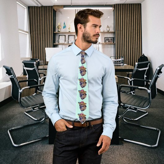 Brown Dog Face Chug Foto Krawatte