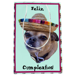 Brown Dog Face Chug Foto Mittlere Geschenktüte