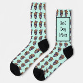 Brown Dog Face Chug Foto Socken (Linkes Detail)