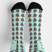 Brown Dog Face Chug Foto Socken (Oben)