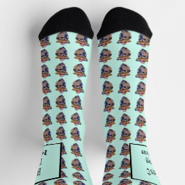 Brown Dog Face Chug Foto Socken