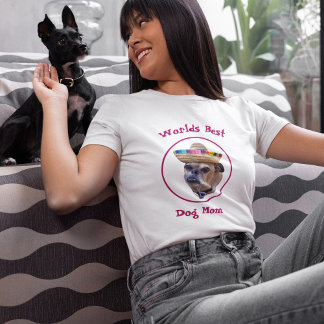 Brown Dog Face Chug Foto T-Shirt