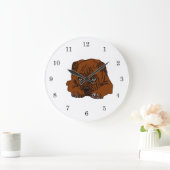 Brown Dog Große Wanduhr (Zuhause)