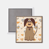 Brown Dog Kühlschrankmagnet (Vorderseite/Rückseite)